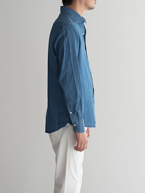 Giannetto ジャンネット デニムシャツ BLUE | ITAL STYLE WEAR Giannetto ジャンネット デニムシャツ BLUE | ITAL STYLE WEAR