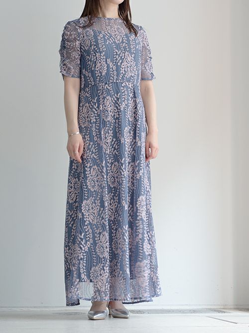 kaeneカエン 配色レースエプロンワンピース【全2色】 | ITAL STYLE WEAR
