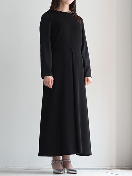 kaeneカエン シフォン合わせロングワンピース BLACK | ITAL STYLE WEAR