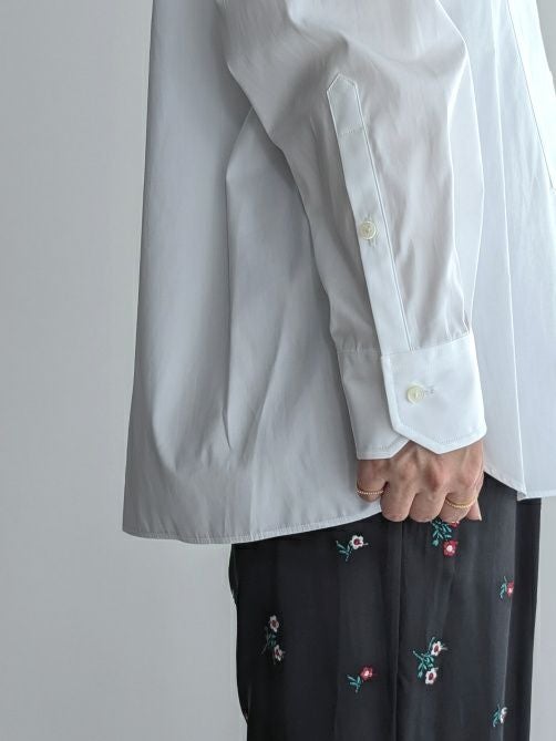 TICCAティッカ ノーカラービブヨークシャツ WHITE | ITAL STYLE WEAR TICCAティッカ ノーカラービブヨークシャツ WHITE | ITAL STYLE WEAR
