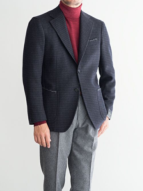 TITO ALLEGRETTOティトアレグレット　ネイビージャケット　46 ホップサックネイビー 3Bシングルジャケット｜TITO ALLEGRETTO（ティト