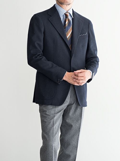 TITO ALLEGRETTO ティトアレグレット シングルジャケット NAVY | ITAL