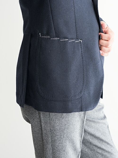 TITO ALLEGRETTO ティトアレグレット シングルジャケット NAVY | ITAL