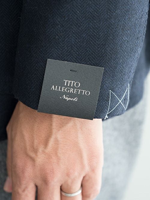 TITO ALLEGRETTO ティトアレグレット シングルジャケット NAVY | ITAL