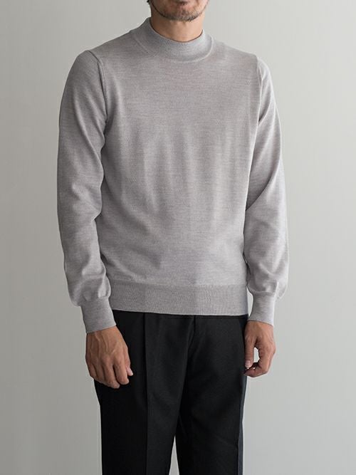 MORGANO モルガーノ ウール モックネック ハイゲージ ニット セーター Morgano モルガーノ モックネック ウールニット 【全2色】 | ITAL