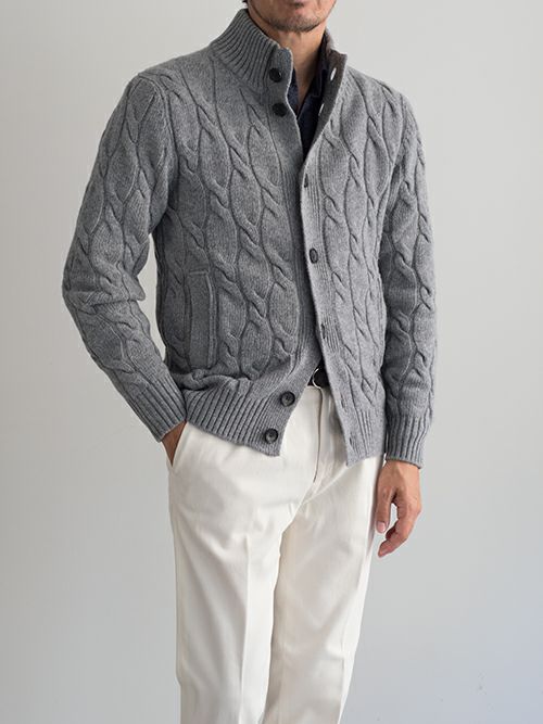 BAFYバフィー ウール ケーブル編みニット GRAY | ITAL STYLE WEAR