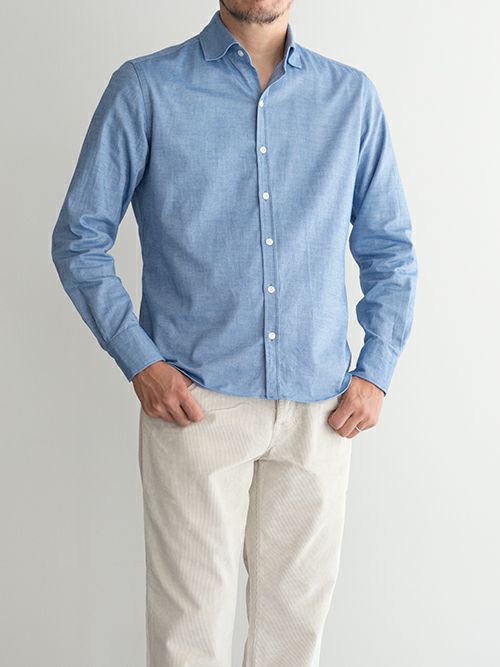 GUY ROVERギローバー タブカラーシャツ BLUE | ITAL STYLE WEAR
