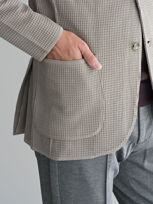 サイズＳ【極美品】ラルディーニ 凹凸編みニットジャケット イージーウェア サイズS【極美品】ラルディーニ 凹凸編みニットジャケット イージー