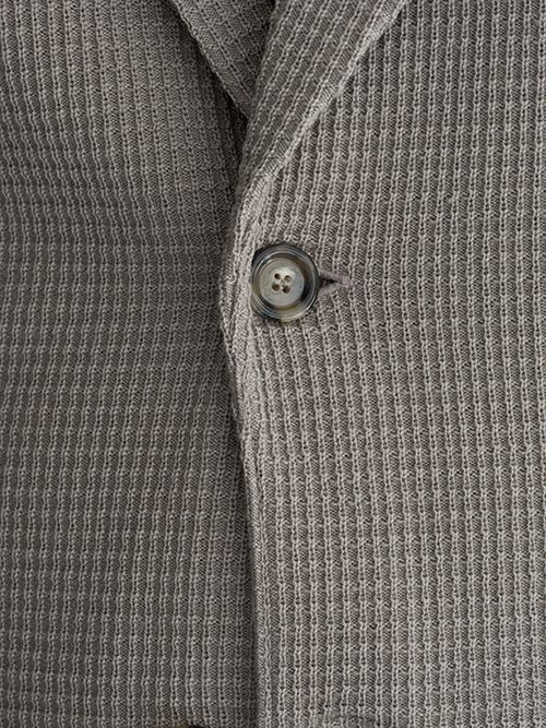 LARDINI グレー 2つボタン　ニットジャケット LARDINI ラルディーニ ワッフル編みニットジャケット 【全2色】 | ITAL