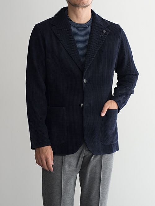 LARDINI ラルディーニ ワッフル編みニットジャケット 【全2色】 | ITAL