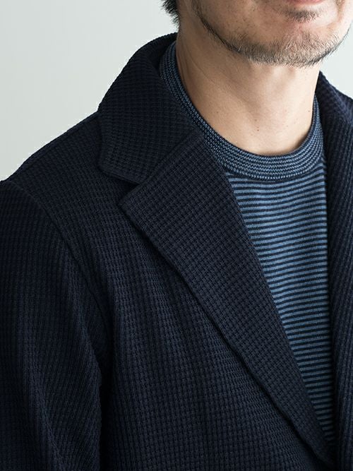 【26年1月購入】LARDINI ワッフル ニットジャケット 黒　S（M相当） ワッフルニットジャケット – LARDINI Online Store