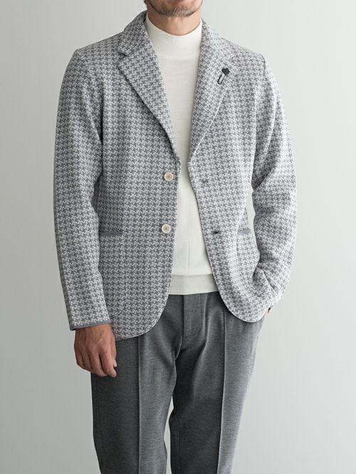 LARDINIラルディーニ ニットジャケット GRAY | ITAL STYLE WEAR