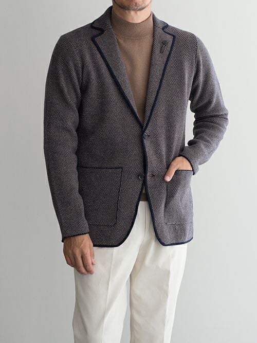 LARDINI ラルディーニ カシミヤニットジャケット WHITE | ITAL STYLE WEAR