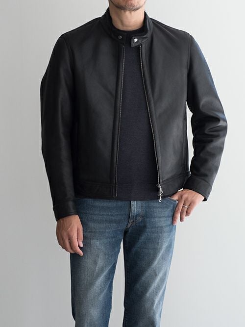 EMMETIエンメティ ムートンシングルライダース JURI MOUTON BLACK
