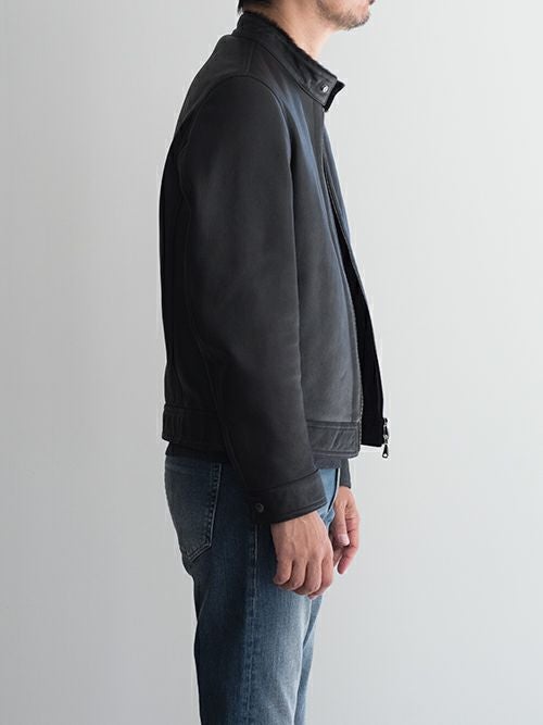 EMMETIエンメティ ムートンシングルライダース JURI MOUTON BLACK