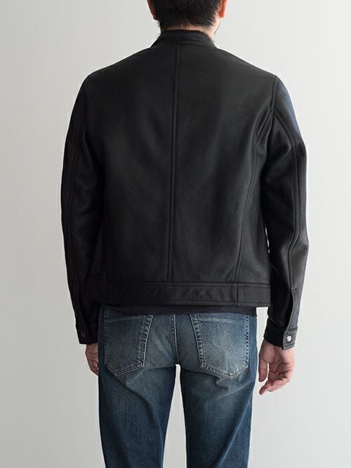EMMETIエンメティ ムートンシングルライダース JURI MOUTON BLACK