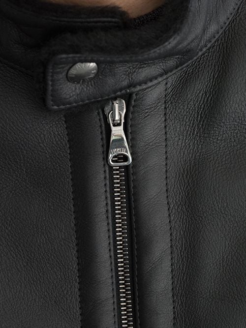 EMMETIエンメティ ムートンシングルライダース JURI MOUTON BLACK