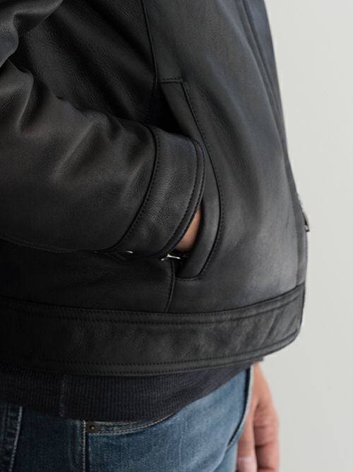 EMMETIエンメティ ムートンシングルライダース JURI MOUTON BLACK