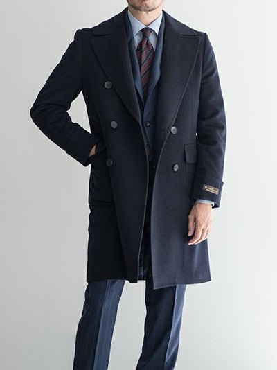 LARDINI ラルディーニ チェスターコート NAVY | ITAL STYLE WEAR