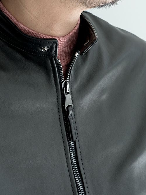 garrett　ギャレット　ニベレザー　シングルライダース Garret ギャレット シングルライダース BLACK | ITAL STYLE WEAR