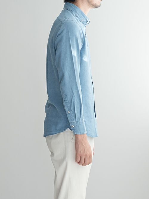 Giannetto ジャンネット デニムシャツ vinci fit BLUE | ITAL STYLE WEAR
