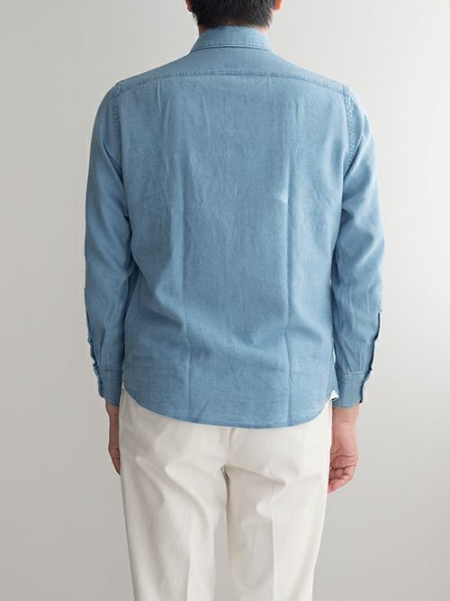 Giannetto ジャンネット デニムシャツ vinci fit BLUE | ITAL STYLE WEAR