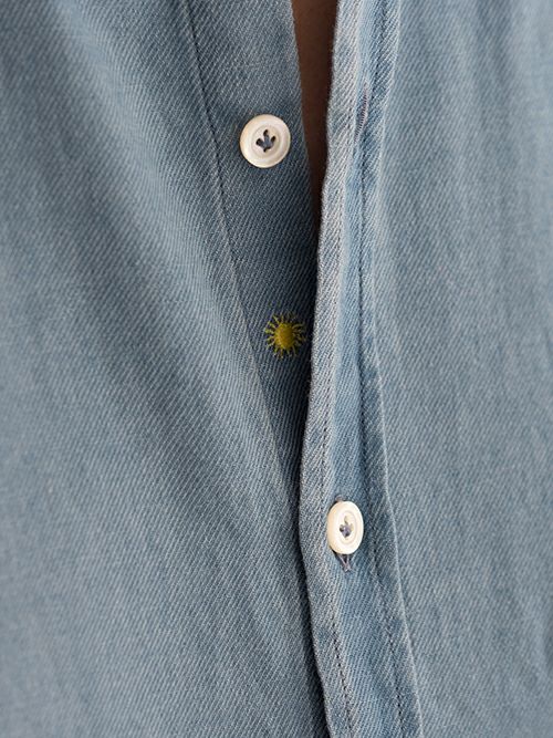 Giannetto ジャンネット デニムシャツ vinci fit BLUE | ITAL STYLE WEAR