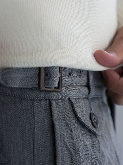 KENNETH FIELD ケネスフィールド GURKA Ⅲ TROUSER HERRINGBORN GRAY