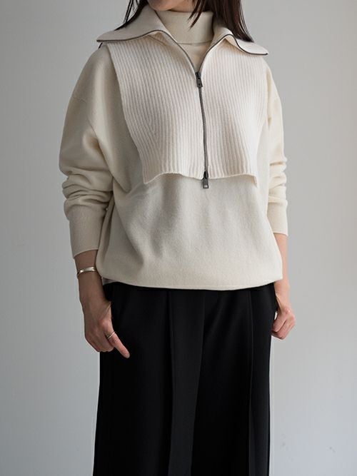 roberto collina ロベルトコリーナ　made in Italy roberto collinaロベルトコリーナ ジップ付きネックウォーマーニット
