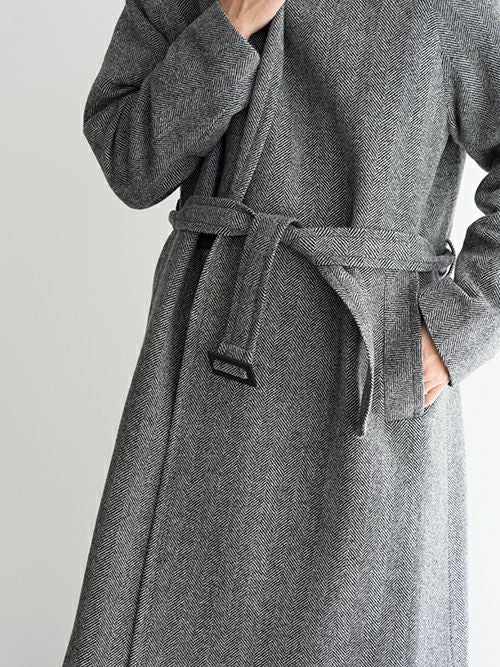 Hevo イーヴォ ベルテッドコート BRINDISI GRAY | ITAL STYLE WEAR