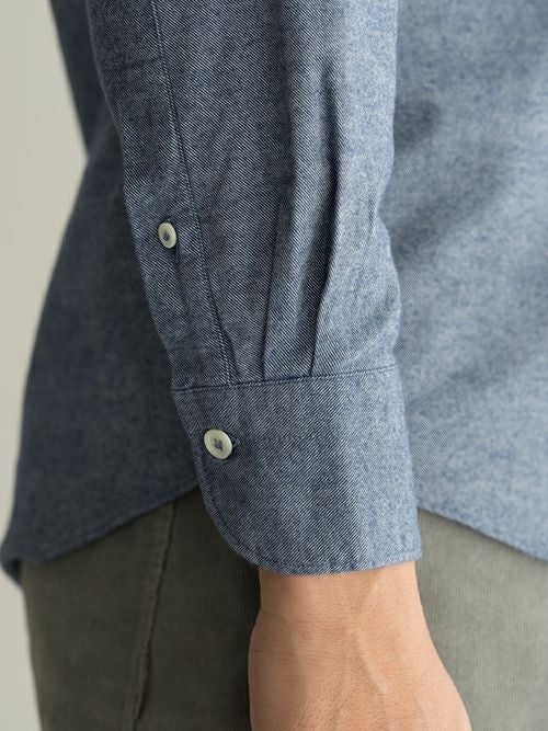 Giannetto ジャンネット フランネルシャツ vinci fit BLUE | ITAL