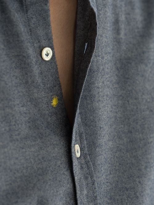 Giannetto ジャンネット フランネルシャツ vinci fit BLUE | ITAL