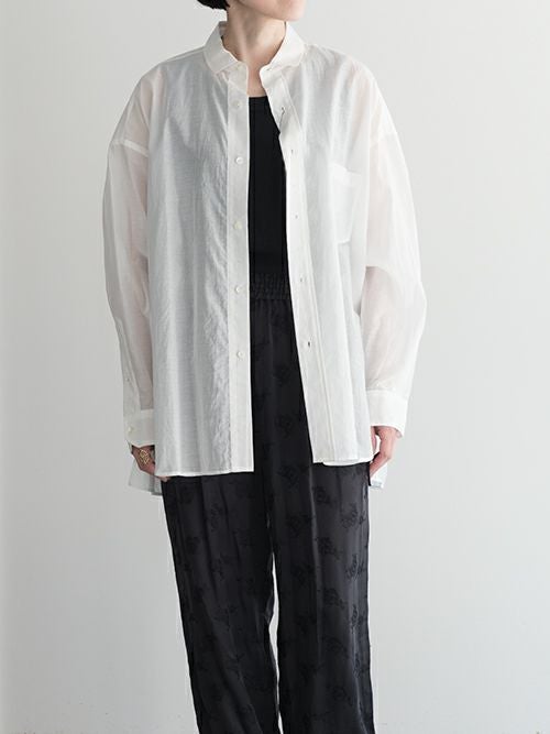 TICCAティッカ ノーカラービブヨークシャツ WHITE | ITAL STYLE WEAR
