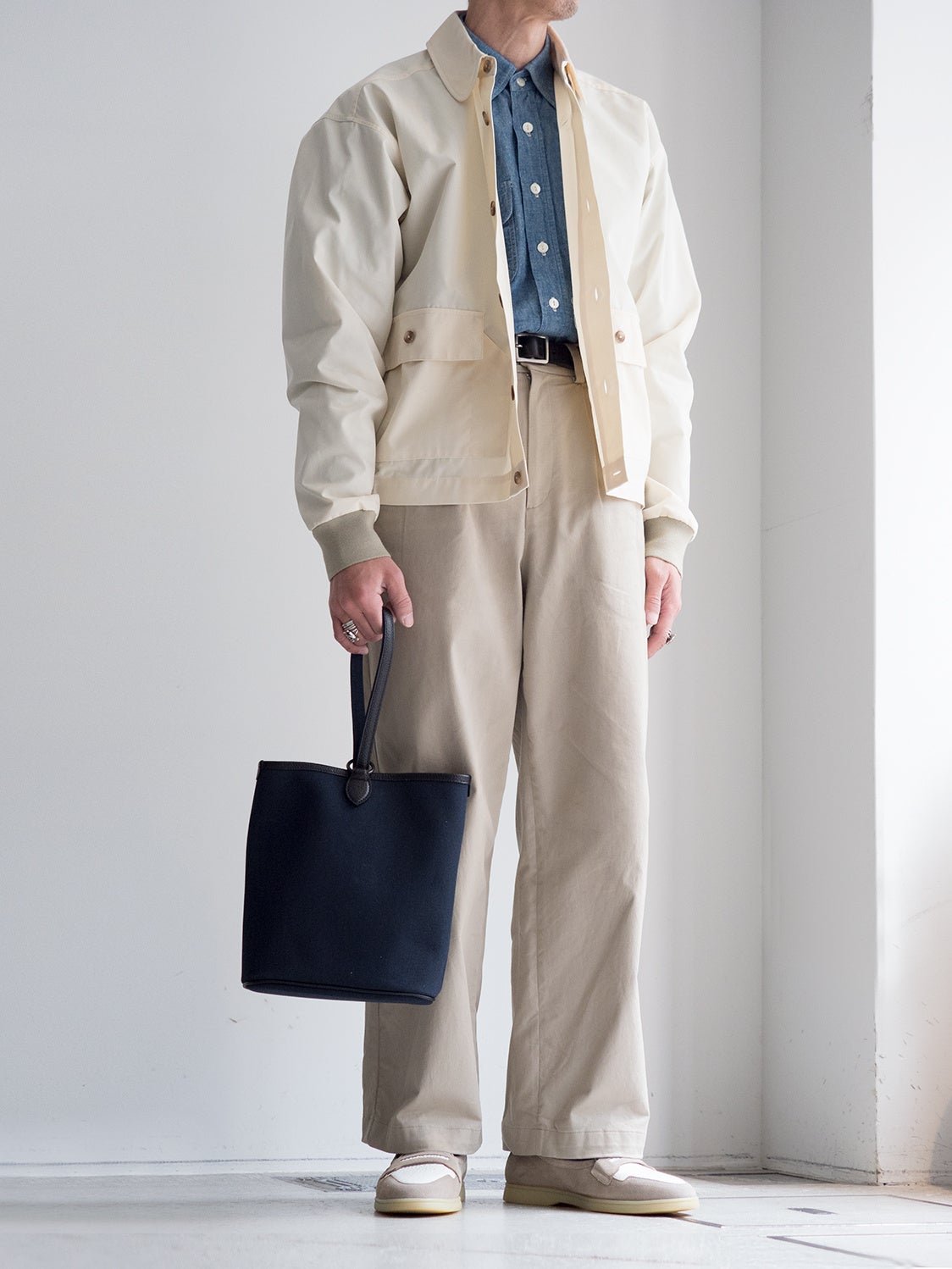 KENNETH FIELD ケネスフィールド DRIVING JACKET OFFWHITE | ITAL