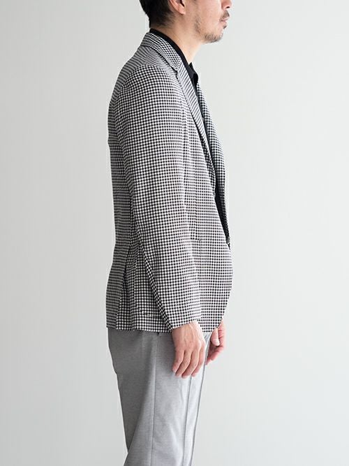 LARDINI ラルディーニ チェック柄2Bジャケット BLACK＆WHITE | ITAL