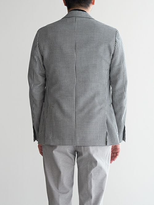 LARDINI ラルディーニ チェック柄2Bジャケット BLACK＆WHITE | ITAL
