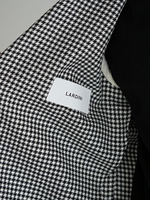 LARDINI ラルディーニ チェック柄2Bジャケット BLACK＆WHITE | ITAL