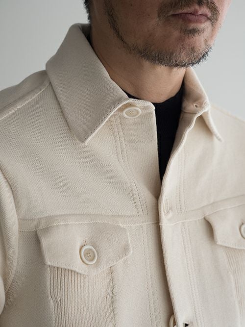 LARDINI ラルディーニ ミラノリブジャケット OFFWHITE | ITAL STYLE WEAR