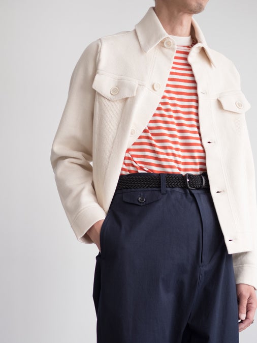 LARDINI ラルディーニ ミラノリブジャケット OFFWHITE | ITAL STYLE WEAR