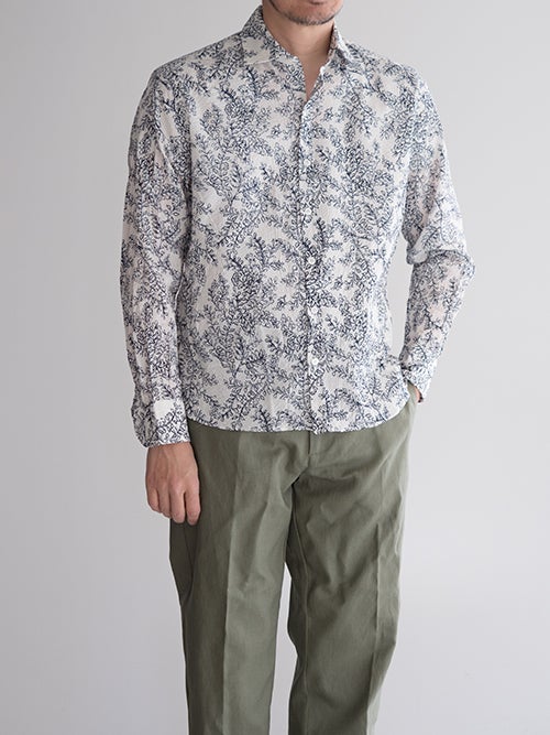 CIRCOLO 1901 チルコロ◆M◆春夏 リネン デニム ワークジャケット CIRCOLO 1901 チルコロ 1901 リネンブレンド ストライプ柄ジャケット