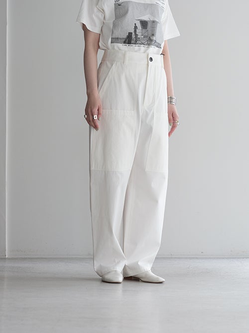 YANUKヤヌーク パンツ LEAボーイスストレート WHS(WHITE)57131238