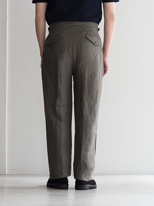 KENNETH FIELD ケネスフィールド GURKA Ⅲ TROUSER LINEN HERRINGBORN