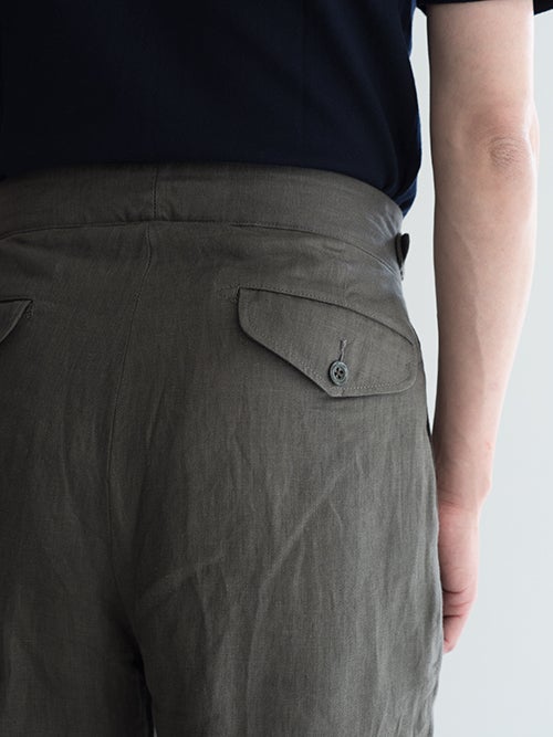 KENNETH FIELD ケネスフィールド GURKA Ⅲ TROUSER LINEN HERRINGBORN