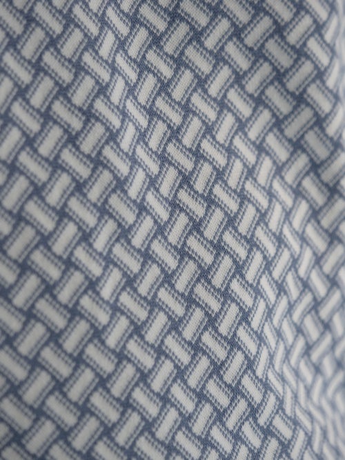 Drumohr ドルモア スキッパーニットポロ BLUE*WHITE | ITAL STYLE WEAR