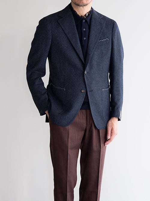 TITO ALLEGRETTOティトアレグレット　ネイビージャケット　46 TITO ALLEGRETTO ティトアレグレット シングルジャケット NAVY | ITAL