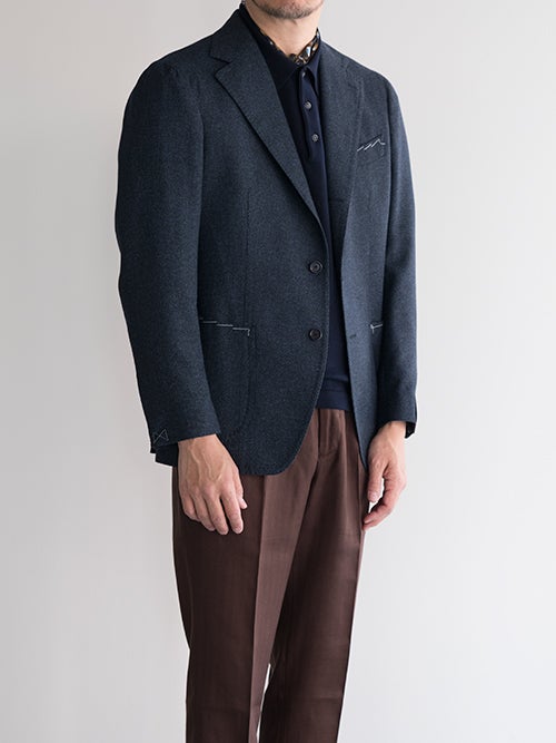 TITO ALLEGRETTO ティトアレグレット シングルジャケット NAVY | ITAL