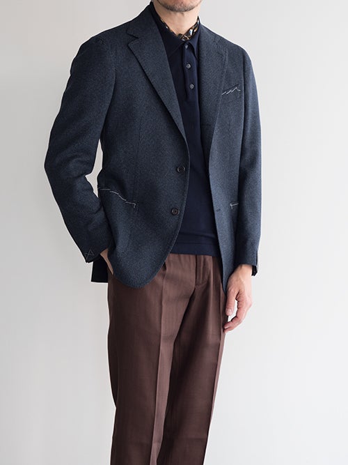 TITO ALLEGRETTO ティトアレグレット シングルジャケット NAVY | ITAL