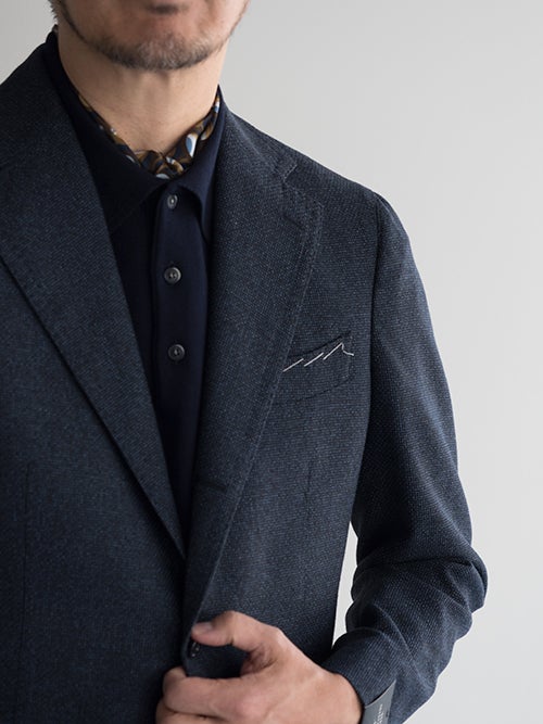 TITO ALLEGRETTO ティトアレグレット シングルジャケット NAVY | ITAL