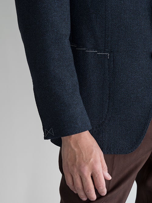 TITO ALLEGRETTO ティトアレグレット シングルジャケット NAVY | ITAL