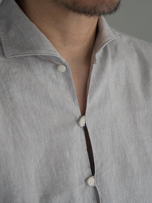 てんちょ　美品　定価約3万　ORIAN リネンコットン シャツ ORIAN オリアン コットンリネン プルオーバーシャツ BEIGE | ITAL